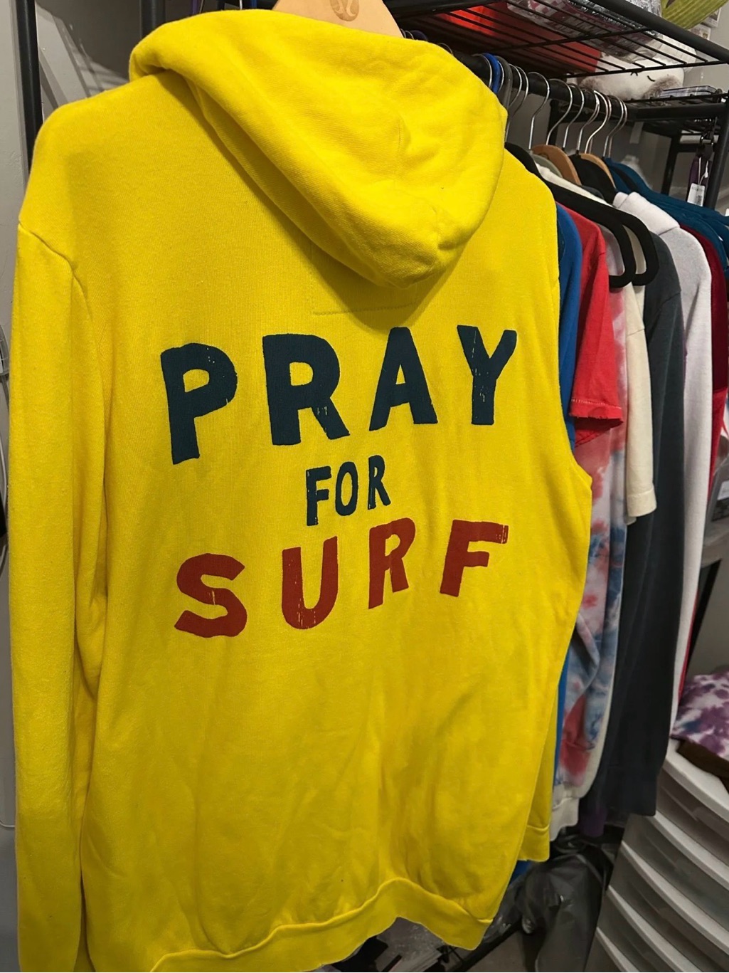 Aviator Nation Yellow 'Pray For Surf' Hoodie